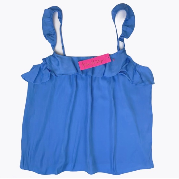 NWT LILLY PULITZER Cailee Blue Thistle Top - Picture 5 of 6